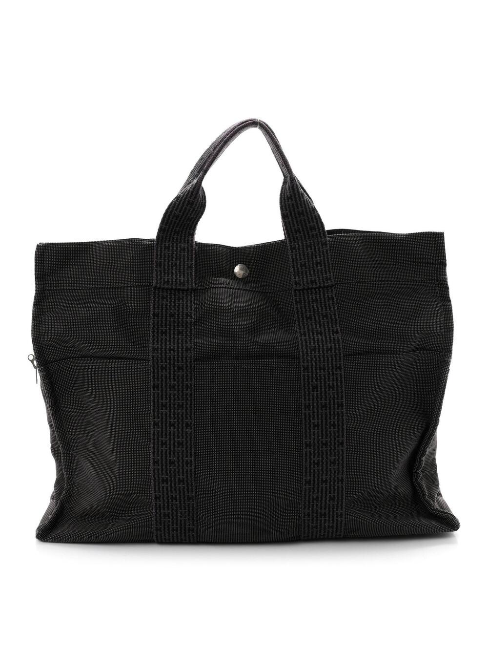 Hermes Canvas Herline Pm Tote Grey #329444H29B